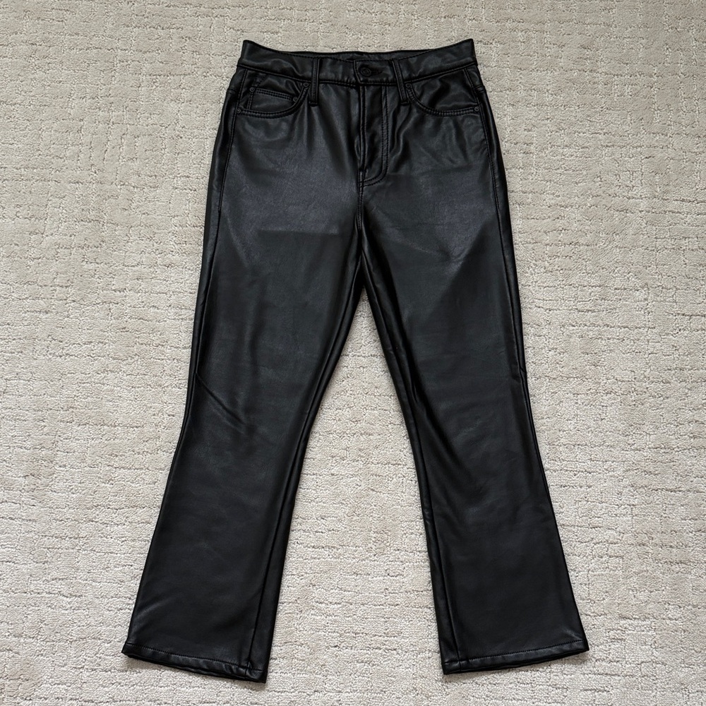 Mother Black Leather Pants Size 25—The Insider Ankle